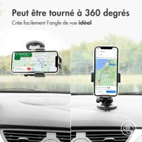 Accezz Support de téléphone de voiture iPhone 14 - Chargeur sans fil - Tableau de bord et pare-brise - Noir