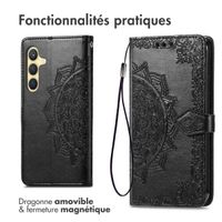 imoshion Etui de téléphone portefeuille Mandala Samsung Galaxy S24 Plus - Noir