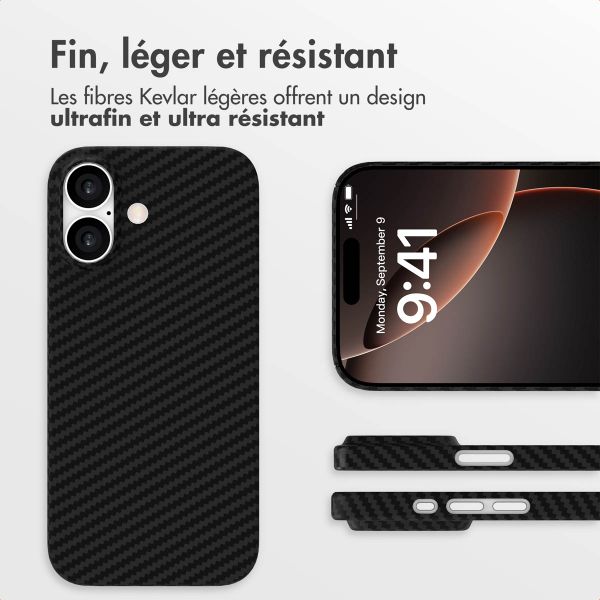 Accezz Coque Kevlar MagSafe Apple iPhone 17 - Noir
