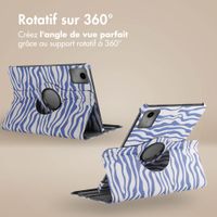 imoshion Coque tablette Design rotatif à 360° Lenovo Tab M11 - White Blue Stripes