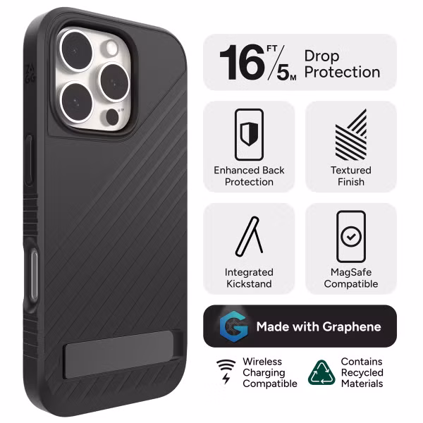 ZAGG Coque Denali Snap KS Apple iPhone 16 Pro - Noir