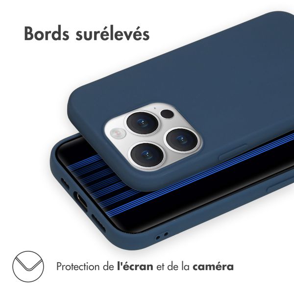 imoshion Coque Couleur iPhone 15 Pro - Bleu foncé