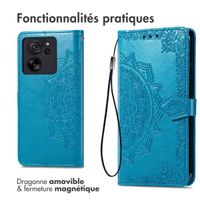 imoshion Etui de téléphone portefeuille Mandala Xiaomi 13T / 13T Pro - Turquoise