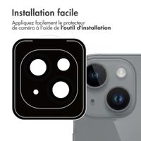 imoshion Lot de 2 protections d'objectif de caméra Apple iPhone 15 / 15 Plus - Noir