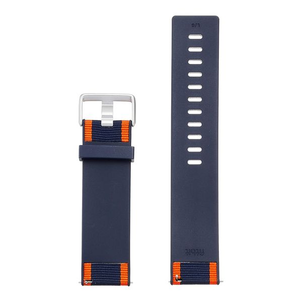Fitbit Bracelet Woven Fitbit Versa / Versa 2 / Versa Lite - Taille L - Navy / Orange
