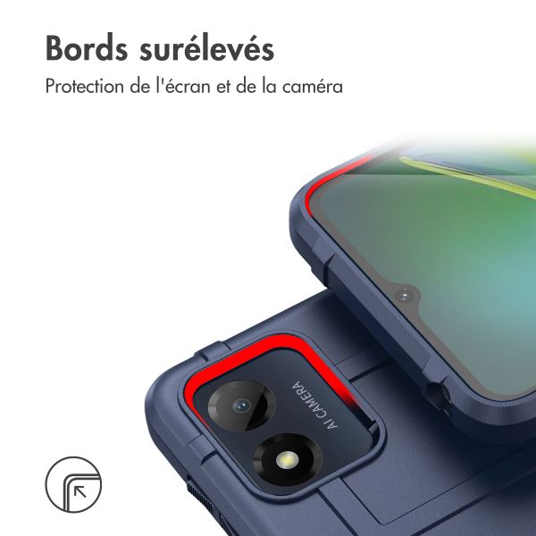 imoshion Coque Rugged Shield Motorola Moto E13 - Bleu foncé