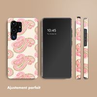 Selencia Coque arrière Vivid Samsung Galaxy S25 Ultra - Paisley Blush
