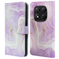 imoshion Étui de téléphone portefeuille Design Xiaomi Redmi Note 14 Pro Plus (5G) - Purple Marble