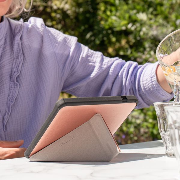 imoshion Étui de liseuse portefeuille Pliable Kobo Clara Colour / BW - Rose Doré