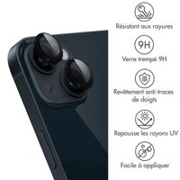 imoshion Lot de 2 protections d'objectif de caméra Apple iPhone 15 / 15 Plus - Noir