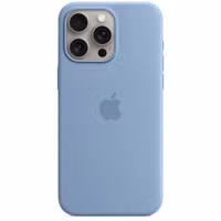 Apple Coque en silicone MagSafe Apple iPhone 15 Pro Max - Winter Blue