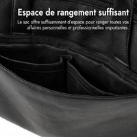 Accezz Leather Sac ordinateur 16 pouces - Noir
