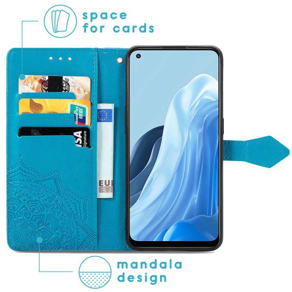 imoshion Etui de téléphone Mandala Oppo Find X5 Lite 5G - Turquoise