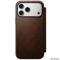 Nomad Étui de télephone portefeuille Modern Leather Folio Apple iPhone 17 Pro Max - Marron