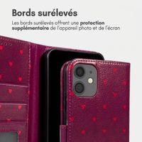 imoshion Étui de télephone portefeuille Design Apple iPhone 12 (Pro) - Crush Check Coral Dust