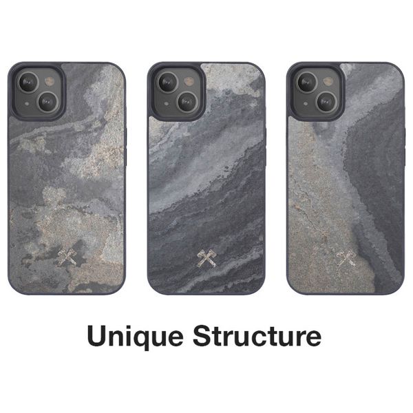 Woodcessories Coque Bumper MagSafe Apple iPhone 14 - Real Slate Stone