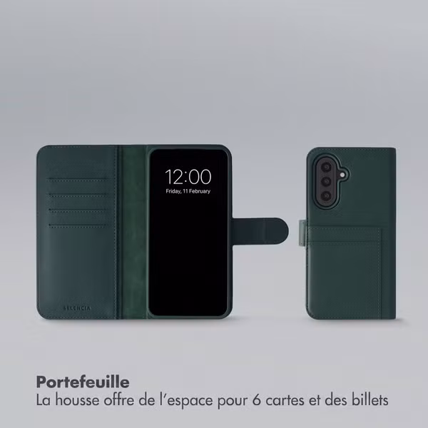 Selencia Étui portefeuille amovible Olyn avec MagSafe Samsung Galaxy A57 (5G) - Vert