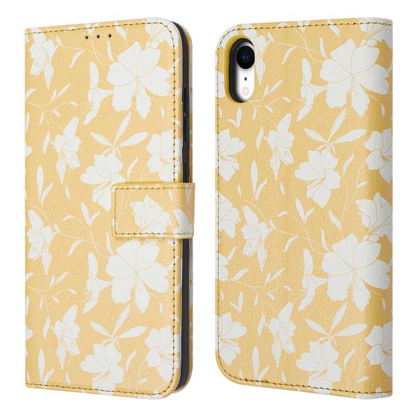 imoshion Étui de télephone portefeuille Design Apple iPhone Xr - Yellow Flowers