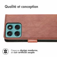 imoshion Étui de téléphone portefeuille Motorola Edge 60 Pro - Marron