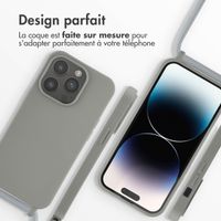 imoshion Coque en silicone avec cordon Apple iPhone 14 Pro - Gris clair
