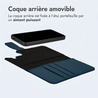 imoshion Étui portefeuille luxe 2-en-1 amovible Samsung Galaxy S25 - Bleu