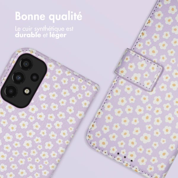imoshion Étui de télephone portefeuille Design Samsung Galaxy A33 - White Daisy