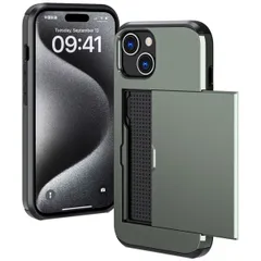 imoshion Coque arrière avec porte-cartes Apple iPhone 15 - Vert foncé