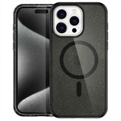 imoshion Coque Pailletée avec MagSafe Apple iPhone 15 Pro Max - Glitter Noir
