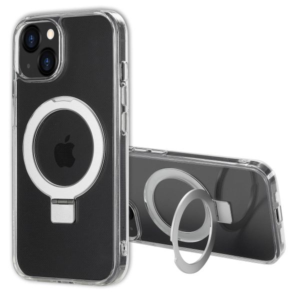 Accezz Coque Ring Stand avec MagSafe Apple iPhone 13 - Transparent