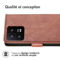 imoshion Étui de téléphone portefeuille Luxe Xiaomi 13 - Brun