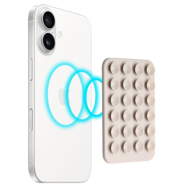 Selencia Support de téléphone à ventouses MagSafe - Warm Grey