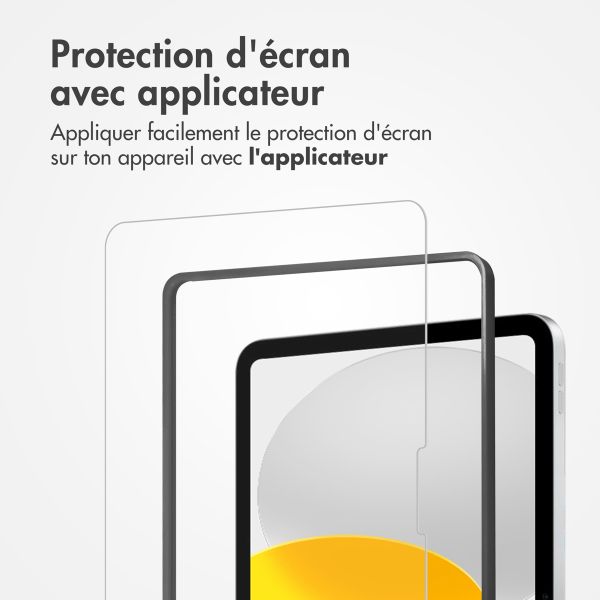 Accezz Protection d'écran en verre trempé avec applicateur Apple iPad 11 (2025) 11 pouces A16 / iPad 10 (2022) 10.9 pouces
