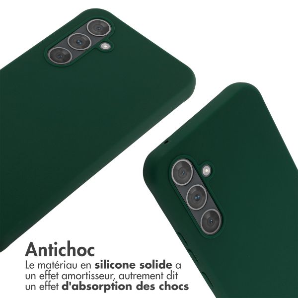 imoshion Coque en silicone avec cordon Samsung Galaxy A54 (5G) - Vert foncé