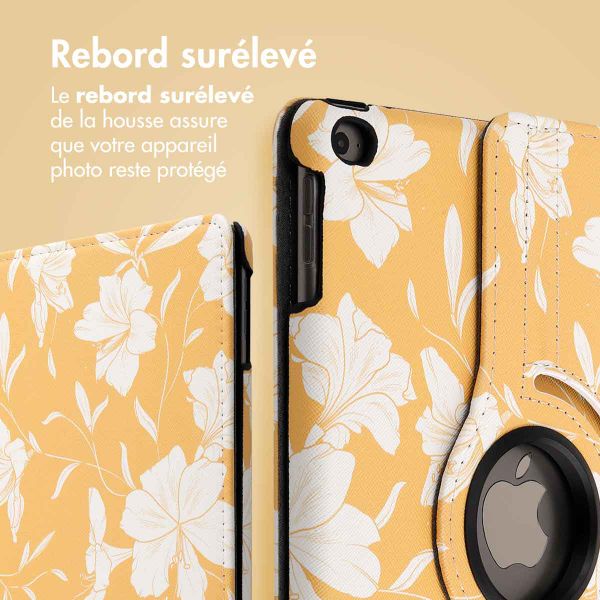 imoshion Coque tablette Design rotatif à 360° iPad 6 (2018) / iPad 5 (2017) / Air 2 (2014) / Air 1 (2013)- Yellow Flowers