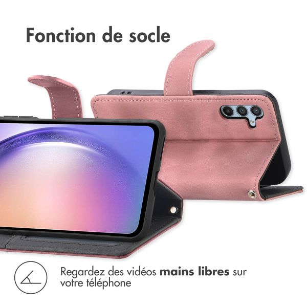 imoshion Etui de télephone portefeuille avec cordon Samsung Galaxy A54 (5G) - Rose
