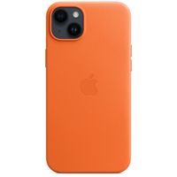 Apple Coque Leather MagSafe Apple iPhone 14 Plus - Orange