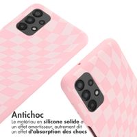 imoshion Coque design en silicone avec cordon Samsung Galaxy A13 (4G) - Retro Pink