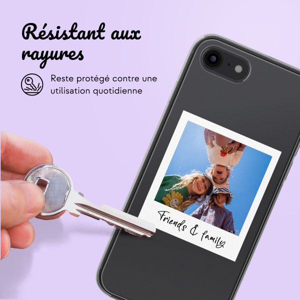 Coque personnalisée avec polaroid iPhone SE (2022 / 2020) / 8 / 7 - Transparent