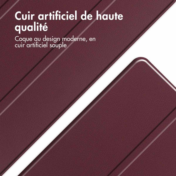 imoshion Coque tablette Trifold iPad 7 (2019) / iPad 8 (2020) / iPad 9 (2021) 10.2 inch - Bordeaux