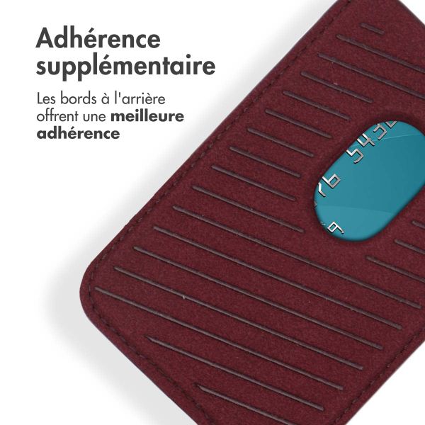 Accezz Porte-cartes en cuir - Compatible avec MagSafe et Qi2 - Heath Purple