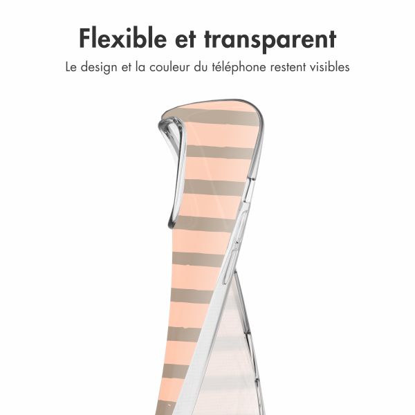 imoshion Coque Design Apple iPhone 16 Pro - Striped peach reverse