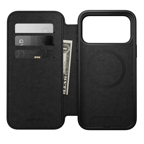 Nomad Étui de télephone portefeuille Modern Leather Folio Apple iPhone 17 Pro Max - Noir