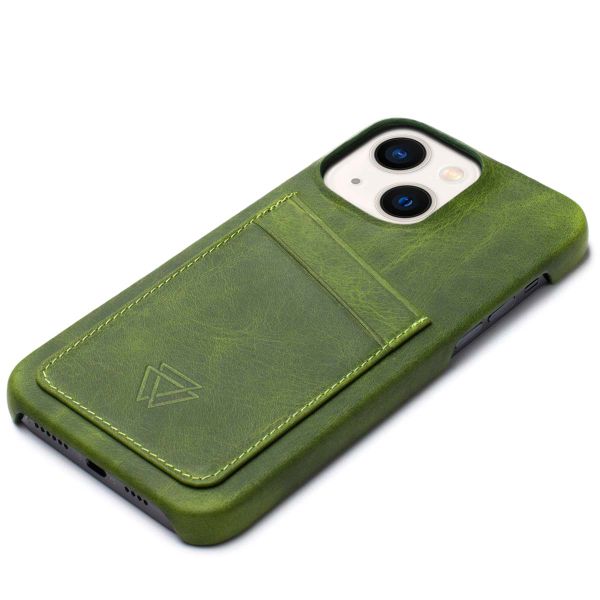 Wachikopa Coque Full Wrap C.C. avec 2 porte-cartes Apple iPhone 13 - Forest Green