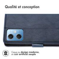 imoshion Etui de téléphone portefeuille Luxe Xiaomi Redmi Note 12 - Bleu foncé