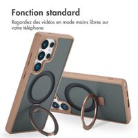 Accezz Coque Ring Stand avec MagSafe Samsung Galaxy S25 Ultra - Brown