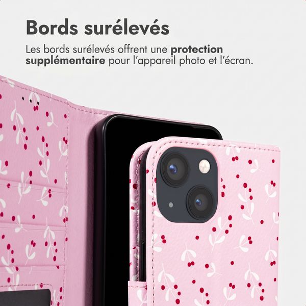 imoshion Étui de télephone portefeuille Design Apple iPhone 13 - Blush Berries