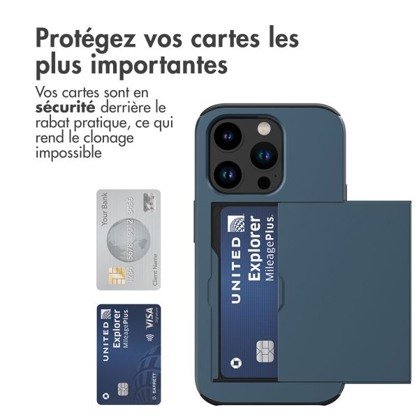 imoshion Coque arrière avec porte-cartes Apple iPhone 15 Pro - Bleu foncé