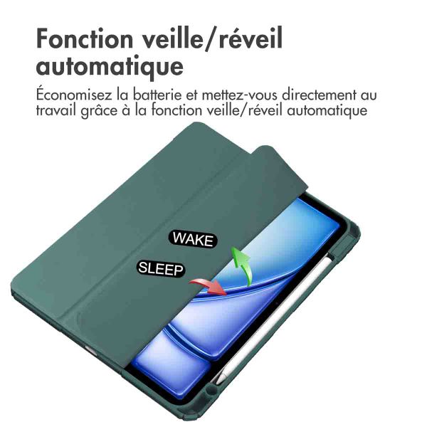 imoshion Coque tablette rigide Trifold Apple iPad Air 13 pouces (2025) M3 / (2024) M2 - Vert