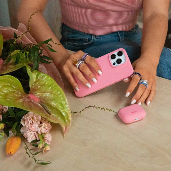 Holdit Coque Silicone Apple iPhone 15 Pro Max - Rouge Pink