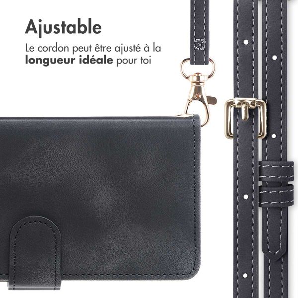 imoshion Etui de télephone portefeuille avec cordon Samsung Galaxy A15 (5G/4G) - Noir